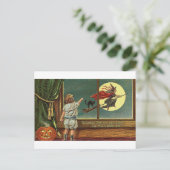 ハロウィーンや子ども、猫には不思議な光景が見られる。 ポストカード (スタンド正面)