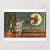 ハロウィーンや子ども、猫には不思議な光景が見られる。 ポストカード (正面)