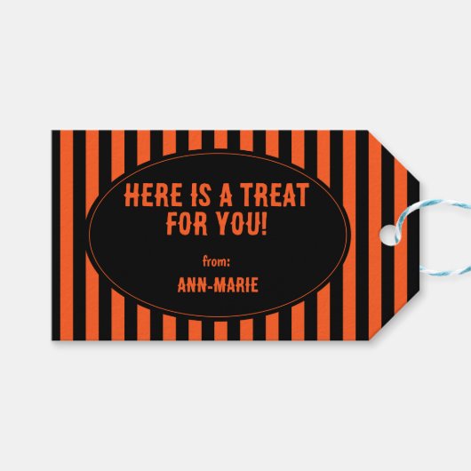 ハロウィーンをお楽しみください ギフトタグ (正面(横))