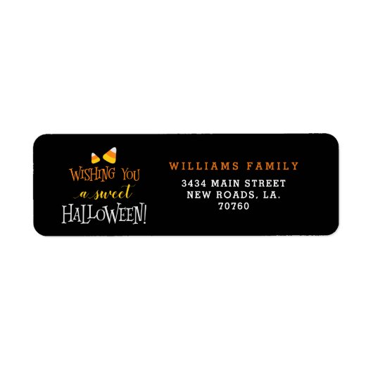 ハロウィーンをお祈り ラベル (正面)