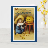 . .ハロウィーンをとても楽しく カード (黄色い花)