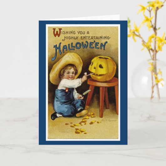 . .ハロウィーンをとても楽しく カード (黄色い花)