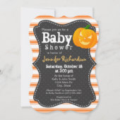 ハロウィーンをテーマにしたカボチャ赤ちゃんシャワー招待状 招待状 (正面)