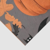 ハロウィーンをテーマにしたギフトラップ：こうもりとカボチャ 薄葉紙 (詳細)