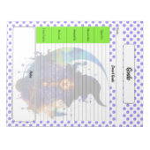 ハロウィーンをテーマにしたゴールテンプレート ノートパッド (正面)