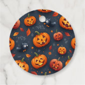ハロウィーンをテーマにしたサークルメッセージカード フェイバータグ (裏面)