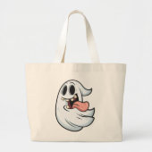 ハロウィーンをテーマにしたデザイン ラージトートバッグ (正面)