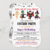 ハロウィーンをテーマにしたバースデーパーティ招待状 招待状 (正面/裏面)