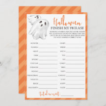 ハロウィーンをテーマにしたパーティーゲーム私のフレーズを終了