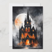 ハロウィーンをテーマにしたフォトウェディング セーブザデート (裏面)