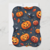 ハロウィーンをテーマにしたフラットカード (正面)