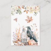 ハロウィーンをテーマにしたブライダルシャワーレジストリQRコード エンクロージャーカード (裏面)