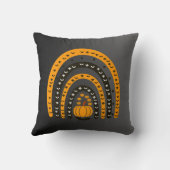 ハロウィーンをテーマにしたブラック&オレンジレインボーハロウィーン クッション (裏面)