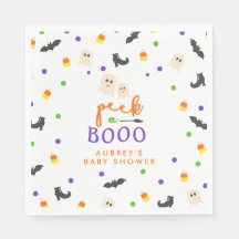 ハロウィーンをテーマにしたブー赤ちゃんシャワーを覗く