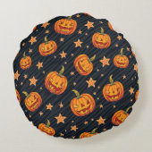 ハロウィーンをテーマにした円形クッション ラウンドクッション (裏面)