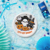 ハロウィーンをテーマにした可愛いブー誕生日紙プレート ペーパープレート (パーティー)