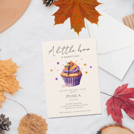 ハロウィーンをテーマにした小さなブー赤ちゃんシャワー 招待状