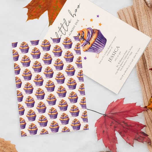 ハロウィーンをテーマにした小さなブー赤ちゃんシャワー 招待状