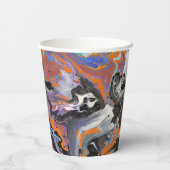 ハロウィーンをテーマにした抽象芸術アート 紙コップ (裏面)