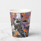 ハロウィーンをテーマにした抽象芸術アート 紙コップ (左)