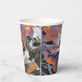 ハロウィーンをテーマにした抽象芸術アート 紙コップ (右)