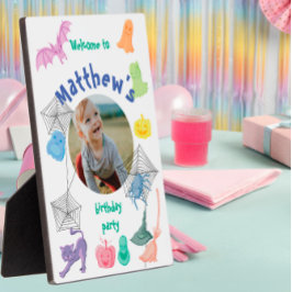 ハロウィーンをテーマにした誕生日パーティーへようこそ フォトプラーク