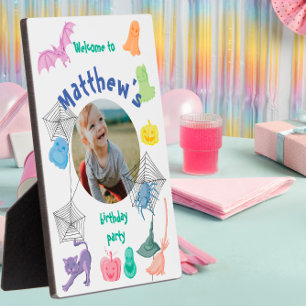 ハロウィーンをテーマにした誕生日パーティーへようこそ フォトプラーク