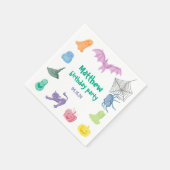 ハロウィーンをテーマにした誕生日パーティー紙プレート スタンダードカクテルナプキン (角)