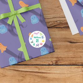 ハロウィーンをテーマにした誕生日パーティー ラウンドシール