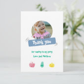 ハロウィーンをテーマにした誕生日。カスタム サンキューカード (スタンド正面)