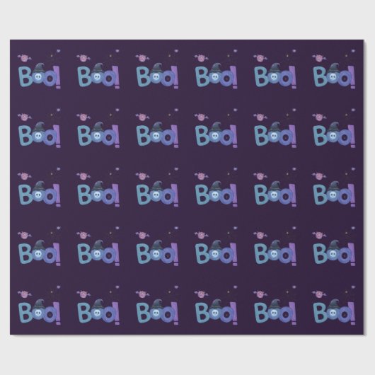 ハロウィーンをテーマにした赤ちゃんシャワーかわいいパーティー ラッピングペーパー (フラット)