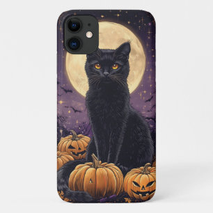 ハロウィーンをテーマにした黒い猫のタロットカード iPhone 11 ケース