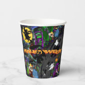 ハロウィーンをテーマにした 紙コップ (裏面)