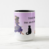 ハロウィーンをテーマに最高の魔女の名前の女の子 マグカップ (中央)