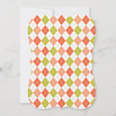 ハロウィーンをテーマアーガイルにしたベビーシャワー招待状 招待状 (裏面)