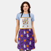 ハロウィーンを不気味取ろう エプロン (着用した状態)