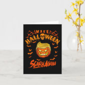 ハロウィーンを再び怖い切りおもしろい札にする カード (黄色い花)