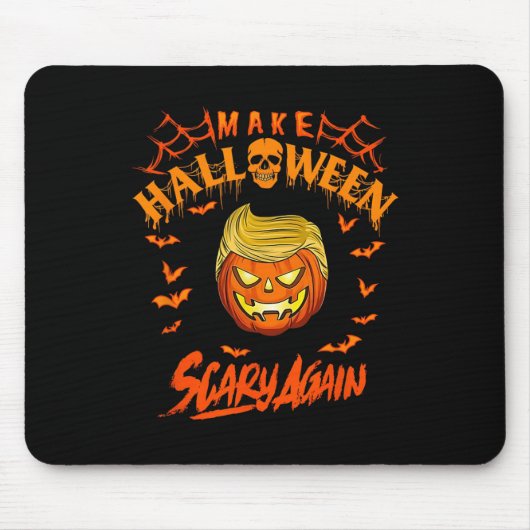 ハロウィーンを再び怖い切りおもしろい札にする マウスパッド (正面)
