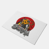 ハロウィーンを叫ぶ ドアマット (アングル)