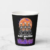 ハロウィーンを待っている不気味Skeleton 紙コップ (裏面)
