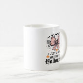 ハロウィーンを待っている女の子にすぎない コーヒーマグカップ (正面右)