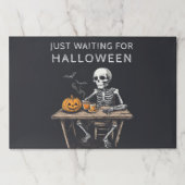 「ハロウィーンを待っている | おもしろい ペーパーパッド (正面)