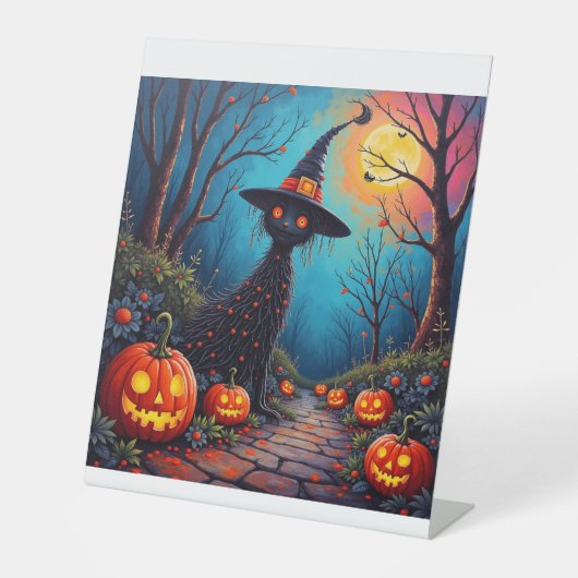 ハロウィーンを待っている 台座サイン (正面)