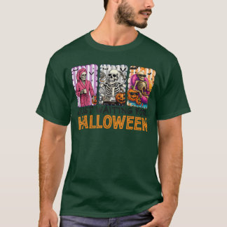 ハロウィーンを待つだけのスケルトンのスリリングな夏 Tシャツ