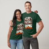 ハロウィーンを待つばかりの、不気味でかわいい猫とコウモリ Tシャツ (ユニセックス)