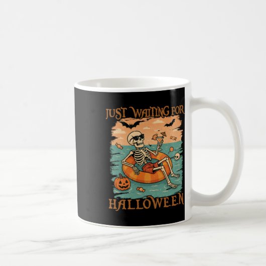 ハロウィーンを待つスケルトンの夏 コーヒーマグカップ (右)