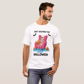 ハロウィーンを待つスケルトン Tシャツ (正面フル)