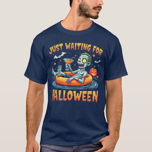 ハロウィーンを待つゾンビ Tシャツ (正面)