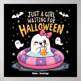 ハロウィーンを待つ女の子 スプーキーサマー ポスター