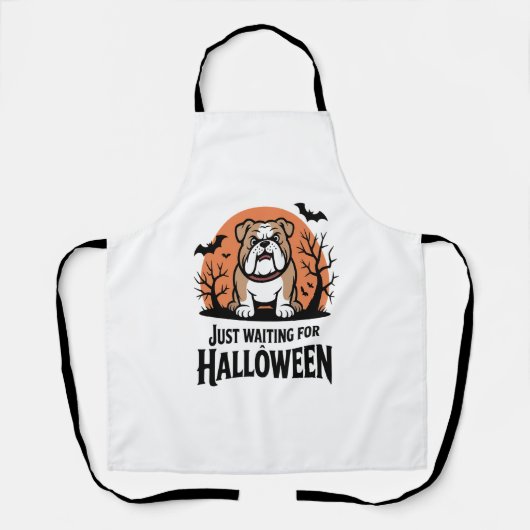 ハロウィーンを待つ犬 エプロン (正面)